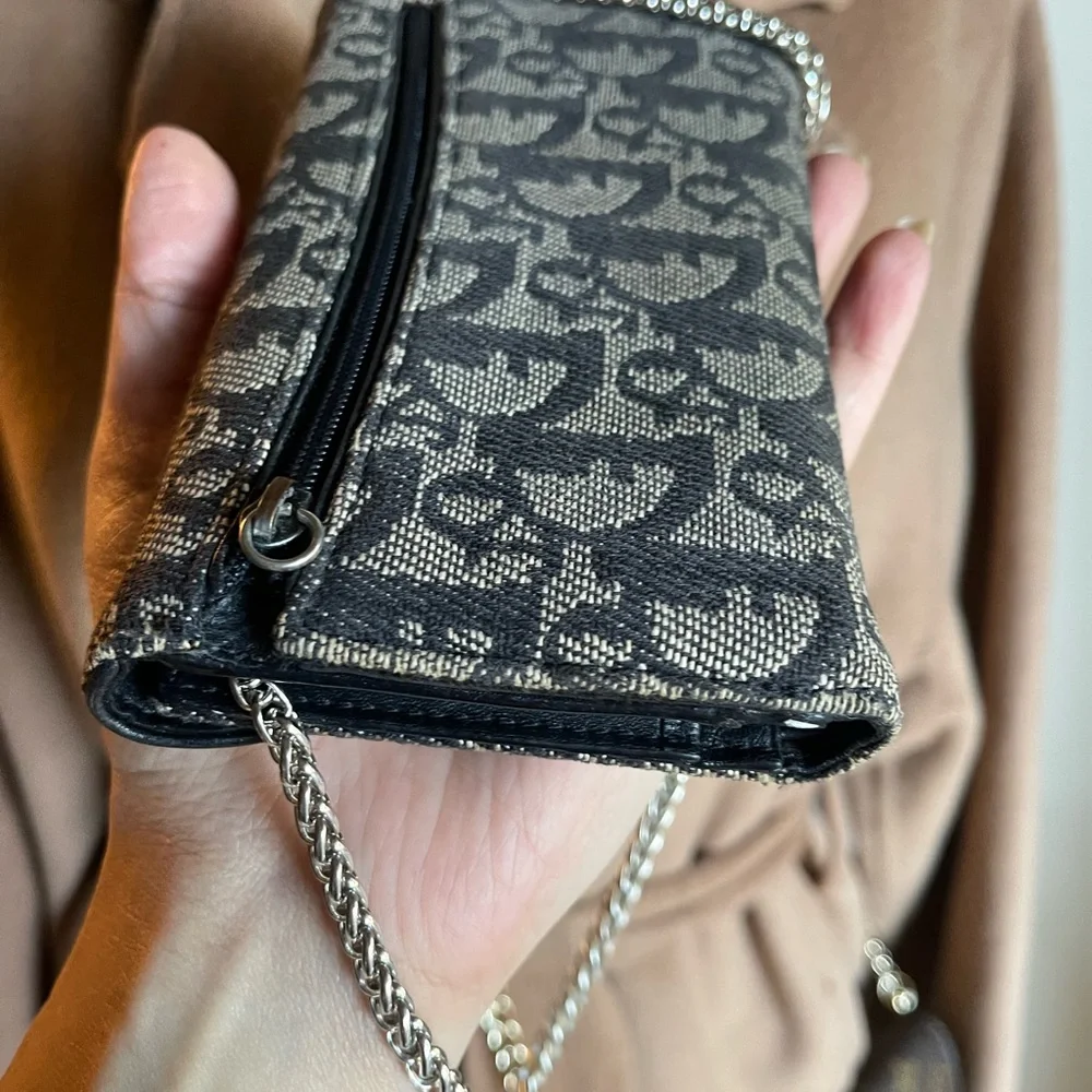 Authentic Christian Dior D ring oblique jacquard wallet wallet CM1022 (F1037)